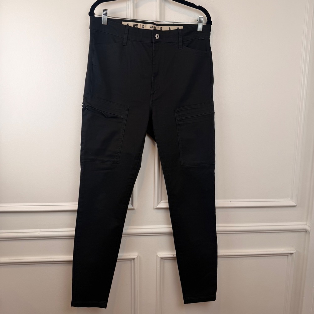 G-Star Raw Mens Skinny Cargo Pants Black D22890-C105-6484 Size 32x32